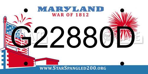 G22880D Maryland License Plate