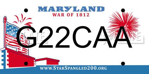 G22CAA Maryland License Plate
