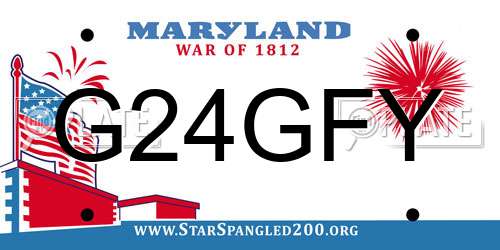G24GFY Maryland License Plate
