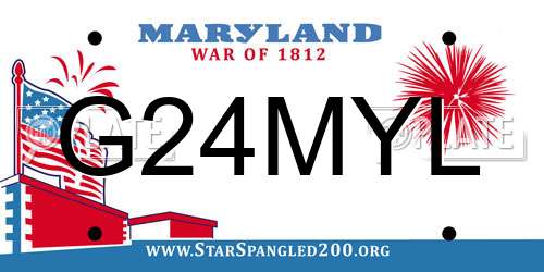 G24MYL Maryland License Plate