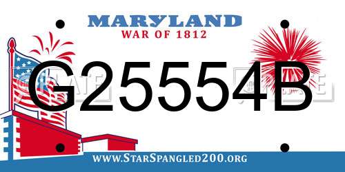 G25554B Maryland License Plate