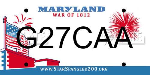G27CAA Maryland License Plate
