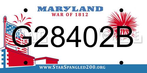 G28402B Maryland License Plate