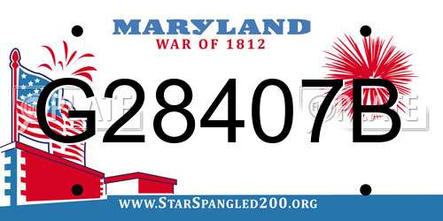 G28407B Maryland License Plate