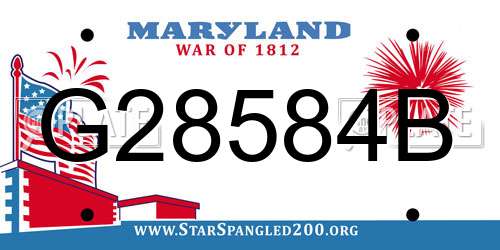 G28584B Maryland License Plate