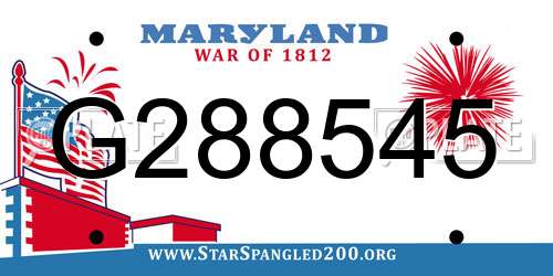 G288545 Maryland License Plate