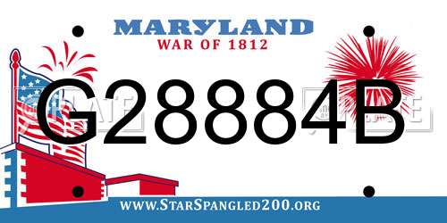 G28884B Maryland License Plate