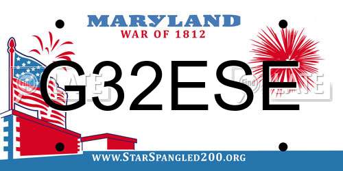 G32ESE Maryland License Plate