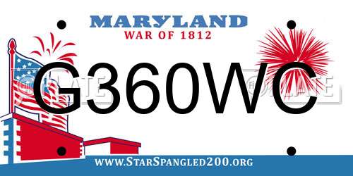 G360WC Maryland License Plate