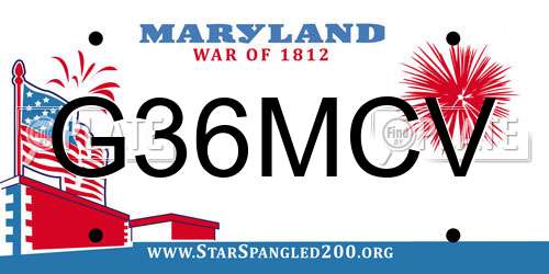 G36MCV Maryland License Plate