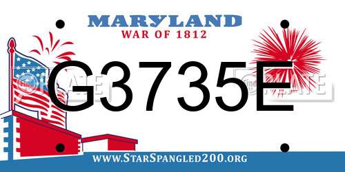 G3735E Maryland License Plate