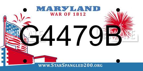 G4479B Maryland License Plate