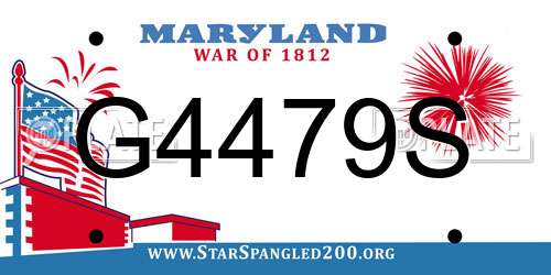 G4479S Maryland License Plate