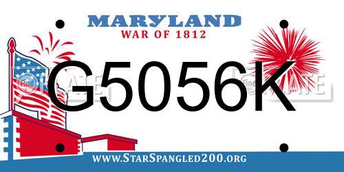 G5056K Maryland License Plate