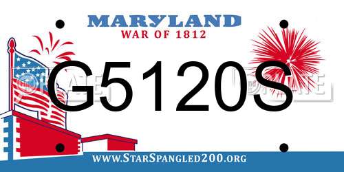 G5120S Maryland License Plate