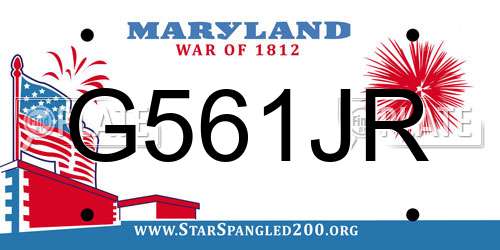 G561JR Maryland License Plate