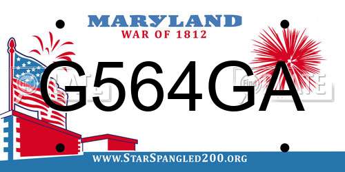 G564GA Maryland License Plate