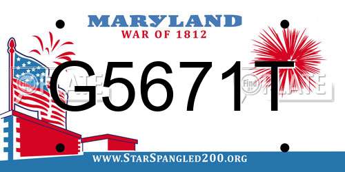 G5671T Maryland License Plate