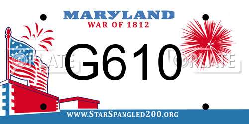 G610 Maryland License Plate