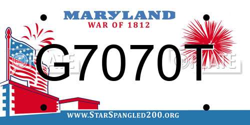 G7070T Maryland License Plate