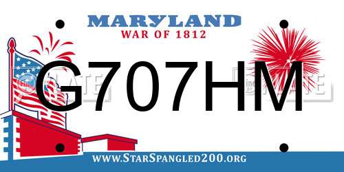 G707HM Maryland License Plate