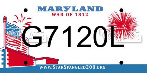 G7120L Maryland License Plate