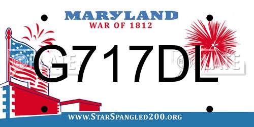 G717DL Maryland License Plate
