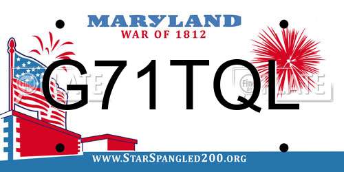 G71TQL Maryland License Plate