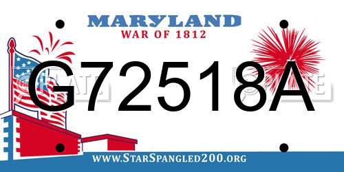 G72518A Maryland License Plate