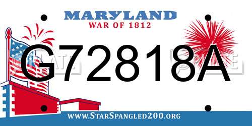 G72818A Maryland License Plate