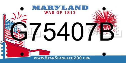 G75407B Maryland License Plate