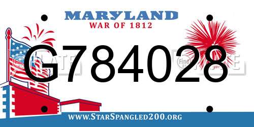 G784028 Maryland License Plate