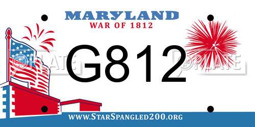 G812 Maryland License Plate