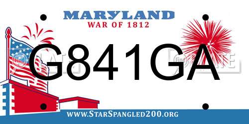 G841GA Maryland License Plate