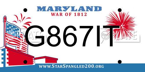 G867IT Maryland License Plate