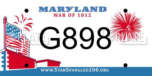 G898 Maryland License Plate