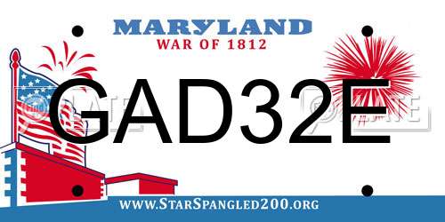 GAD32E Maryland License Plate