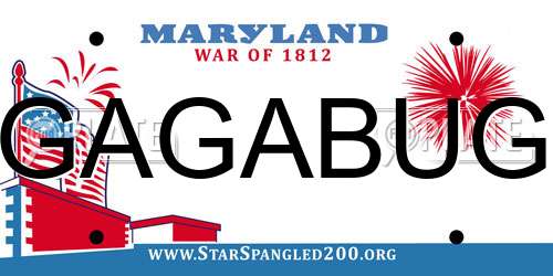 GAGABUG Maryland License Plate