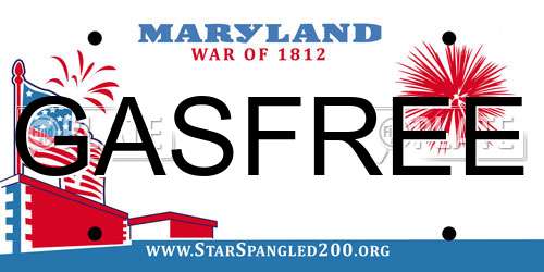 GASFREE Maryland License Plate