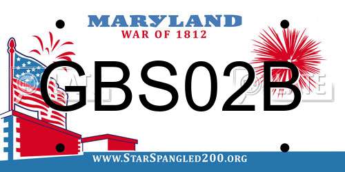 GBS02B Maryland License Plate