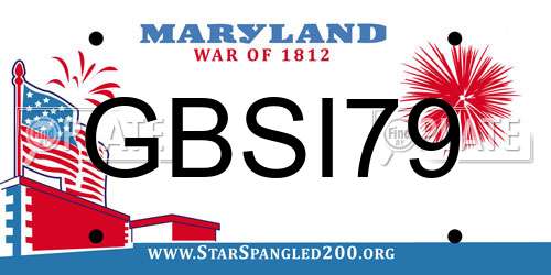 GBSI79 Maryland License Plate