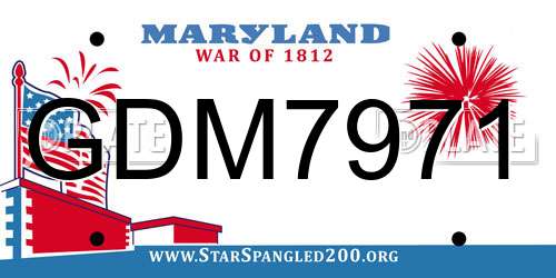 GDM7971 Maryland License Plate