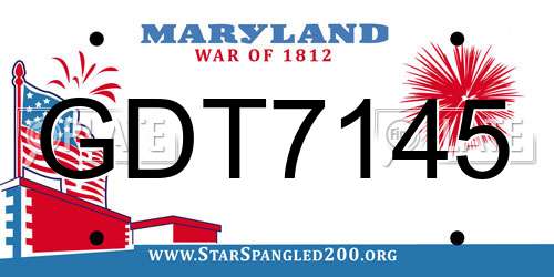 GDT7145 Maryland License Plate