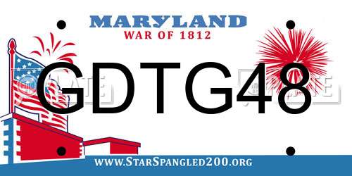 GDTG48 Maryland License Plate