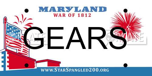 GEARS Maryland License Plate
