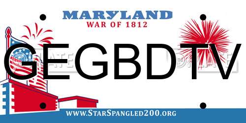 GEGBDTV Maryland License Plate