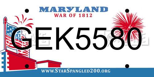 GEK5580 Maryland License Plate
