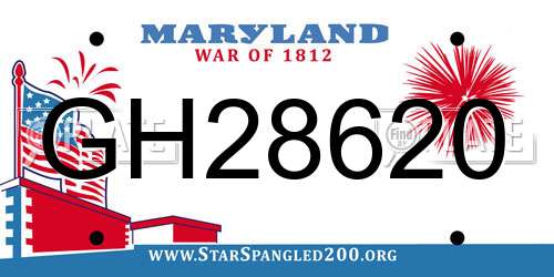 GH28620 Maryland License Plate