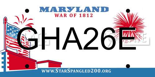 GHA26E Maryland License Plate