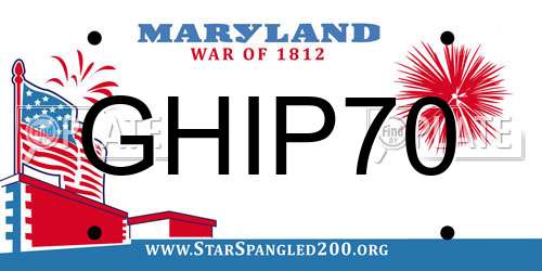 GHIP70 Maryland License Plate
